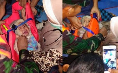 Resimdeki kız çocuğu, düşen Endonezya uçağından kurtulan biri değil