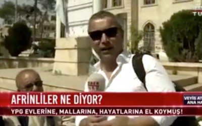 Bir Türk kanalında tercüman Afrin’de bir adamın şahitliğini YPG aleyhine olacak şekilde değiştirdi